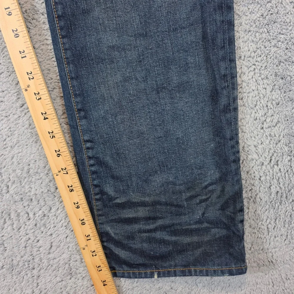 Vtg True Religion Ricky Jeans Mens 38 (Fits 40) Blue Relaxed Y2K Distressed USA